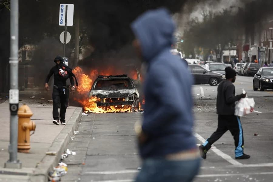 Car on fire