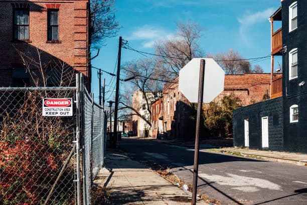 Inner city backstreets baltimore md