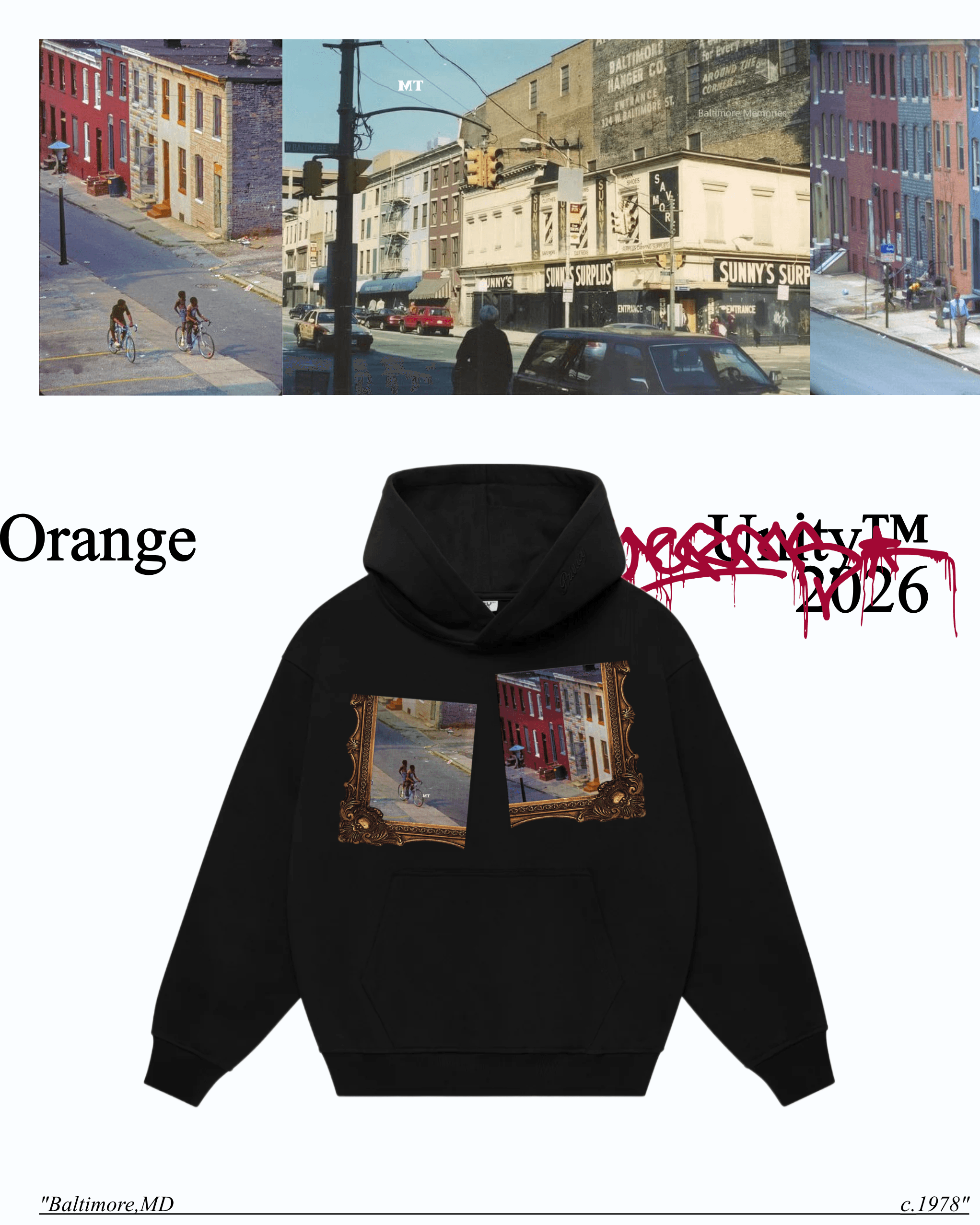 Baltimore, MD c. 1978 Hoodie — front